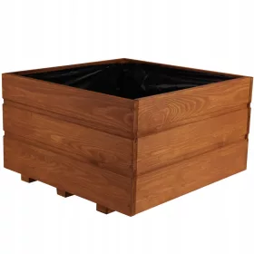  Blumentopf 40 cm x 40 x 30 cm, Holz, Braun- und Beigetöne