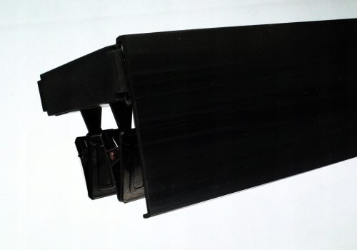 Deckenschienen SCHWARZE Doppelschienen-PVC-Deckenschiene 540 + ABDECKUNG