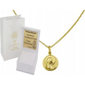    Goldkette mit Medaillon Vollpr. 585 für Taufe, Erstkommunion, kostenlose Gravur