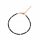  Schwarzes Turmalin-Armband 2 mm Silber 925 24K