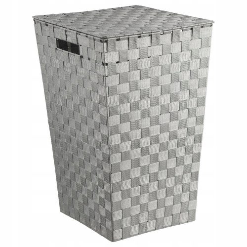  5 five Simple Smart freistehender Wäschekorb, 50 l, Grau- und Silbertöne