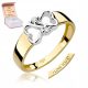  Verlobungsring aus 585er Gold mit Diamantherzen