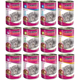    Super Benek für Katzen Chunks Geschmacksmischung 12x415g Getreidefreie Katzensnacks