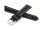  Uhrenarmband 20 mm, schwarzes dickes Leder