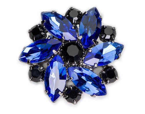  Blaue Jablonex Brosche Geschenk Montana Vintage