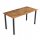 Rechteckiger Schreibtisch Zdesk COMPUTERTISCH 137,5 x 67,5 x 72,8 cm schwarz, Lancelot-Eiche