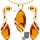  Goldschmuckset 925 BERNSTEIN + Kette