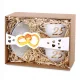  Geschenkset zum Jahrestag, zur Hochzeit, bestehend aus Tassen für Ehemann und Ehefrau, Golddruck