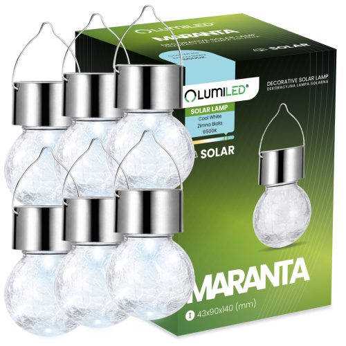  Lumiled Solarlampe, Silber, 14 cm, 6 Stk.