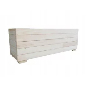  4GardenTeam Blumentopf aus Holz, weiß, 28 cm