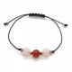  NoVa Rosenquarz-Karneol-Makramee-ARMBAND