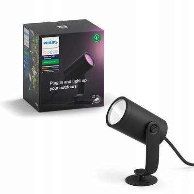  Runder Philips Hue Lichtmast mit integrierter LED-Quelle 19,4 cm, schwarz