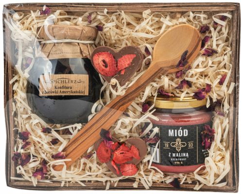  Geschenkkorb-Set: Honig, Marmelade, Schokolade