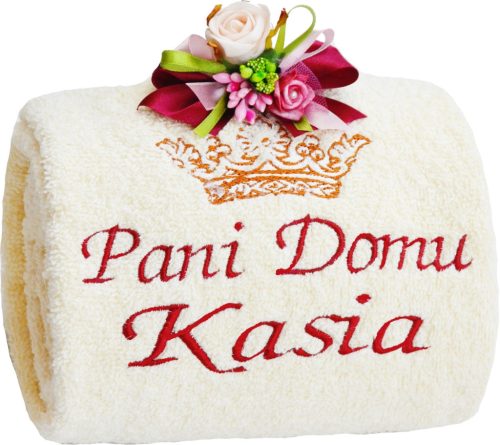  Dickes, weiches Handtuch als Geschenk zum Frauentag mit IHRER gestickten Namensstickerei