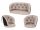  3er Set Kissen für Rattanmöbel 100x50, 50x50