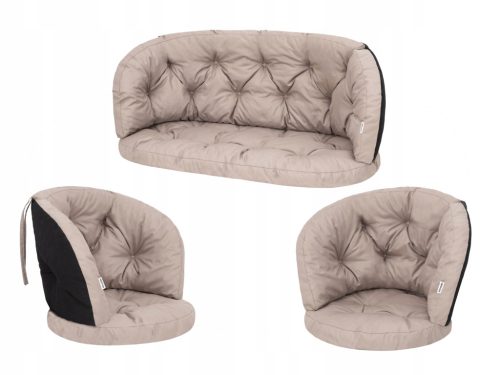  3er Set Kissen für Rattanmöbel 100x50, 50x50