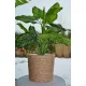  Kerd Blumentopf 27 cm x 28,5 x 27 cm Durchmesser 28,5 cm Juteschnur, Jute, Kunststoff weiß, schwarz, natur, Braun- und Beigetöne, mehrfarbig