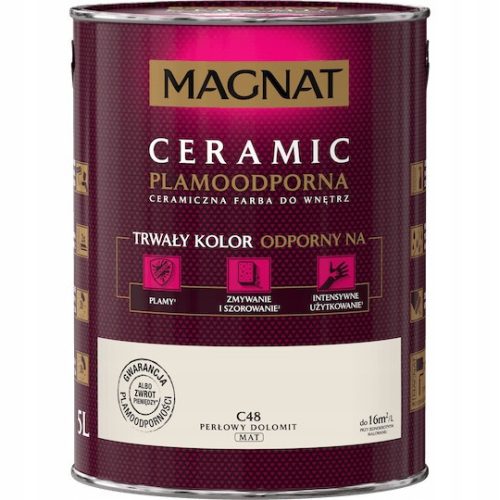 Magnat Keramik-Wandfarbe 5 l C48 Perl Dolomit matt