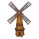  Gartenwindmühle aus Holz Windmühlen 235cm, 3 Typen