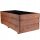  MMdon Blumentopf 80 cm x 40 x 30 cm schwarzes Holz, Braun- und Beigetöne