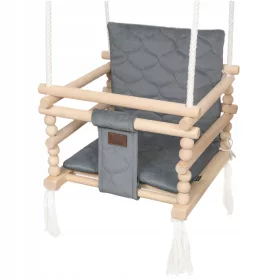    Holzschaukel für Kinder TULUSZKA Velvet 3in1 Graphit 170 cm