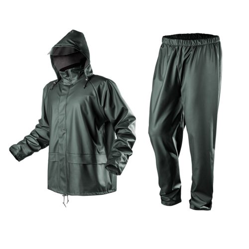 Herren-Regenanzug, PU/PVC NEO, Größe L