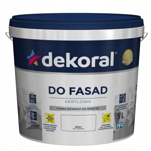 Acryl-Fassaden- und Wandfarbe Dekoral 5 l Schneeweiß matt
