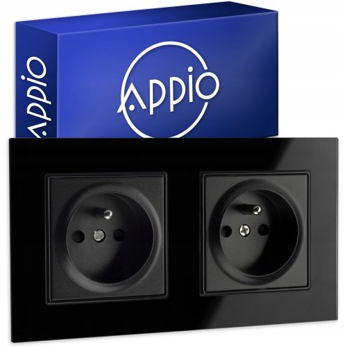 APPIO DLED Wandsteckdose, schwarz