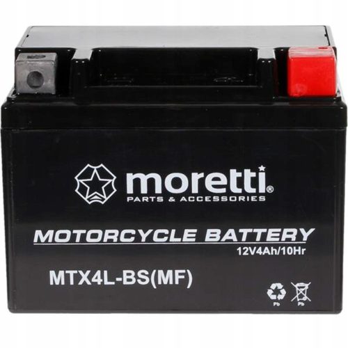  MORETTI YTX4L-BS GEL-BATTERIE FÜR BARTON SCOOTER