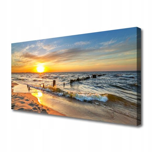  Leinwanddruck Meer Sonnenuntergang Strand 120x60