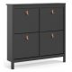  Tvilum Schuhschrank 102 x 103 x 25 cm schwarz