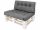  Hobbygarden Kissen 80 x 120 x 12 grau