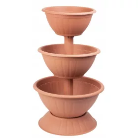    Blumentopf Strend Pro, 79 cm x 40 x 79 cm, Durchmesser 40 cm, Kunststoff in Braun- und Beigetönen