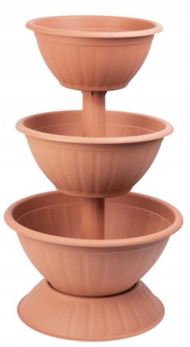  Blumentopf Strend Pro, 79 cm x 40 x 79 cm, Durchmesser 40 cm, Kunststoff in Braun- und Beigetönen