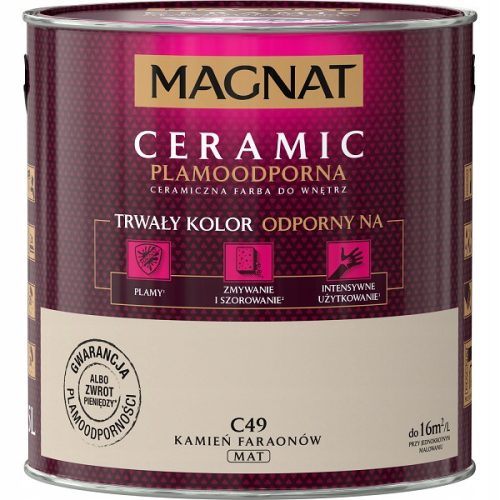 Magnat Keramik-Wandfarbe 5 l C49 Stein der Pharaonen matt