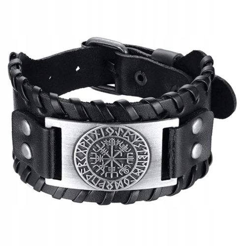  Steelova BK1072B Herrenarmband, 26,5 cm, Schwarz