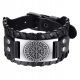  Steelova BK1072B Herrenarmband, 26,5 cm, Schwarz