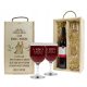  Weinkiste aus Holz und 2 Hochzeitsgläser