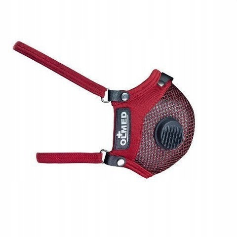 Olmed Sportmaske +2 Filter – Burgunderrot – M