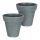  MatMay Blumentopf 30,5 cm x 30,5 x 30,5 cm Durchmesser 30,5 cm Kunststoff in den Farben Grau und Silber