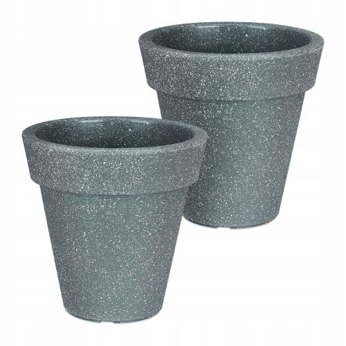  MatMay Blumentopf 30,5 cm x 30,5 x 30,5 cm Durchmesser 30,5 cm Kunststoff in den Farben Grau und Silber