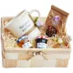 Exklusives Geschenkset mit Porzellanbecher, Tee, Honig und Marmelade
