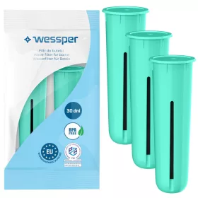  Filtereinsatz für Wessper AquaCap Green Flasche, 3 Stk.