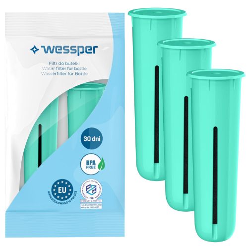  Filtereinsatz für Wessper AquaCap Green Flasche, 3 Stk.