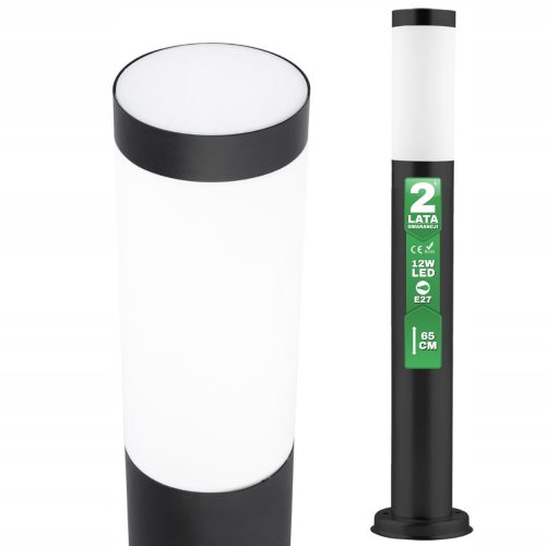  Runder Lichtmast Lumiled E27 65 cm schwarz