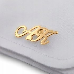  Personalisierte Manschettenknöpfe mit Initialen