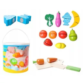  Gemüse und Obst zum Schneiden von Kruzzel aus Holz 13 Stk.