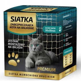  KATZENNETZ UND DRAHT-SET FÜR BALKON 2x3