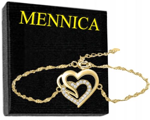  Mennica Bydgoska Herzarmband, 21 cm, Gold