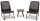  Keter Rio Patio Gartenmöbel-Set aus Kunststoff, braun, 3-teilig.